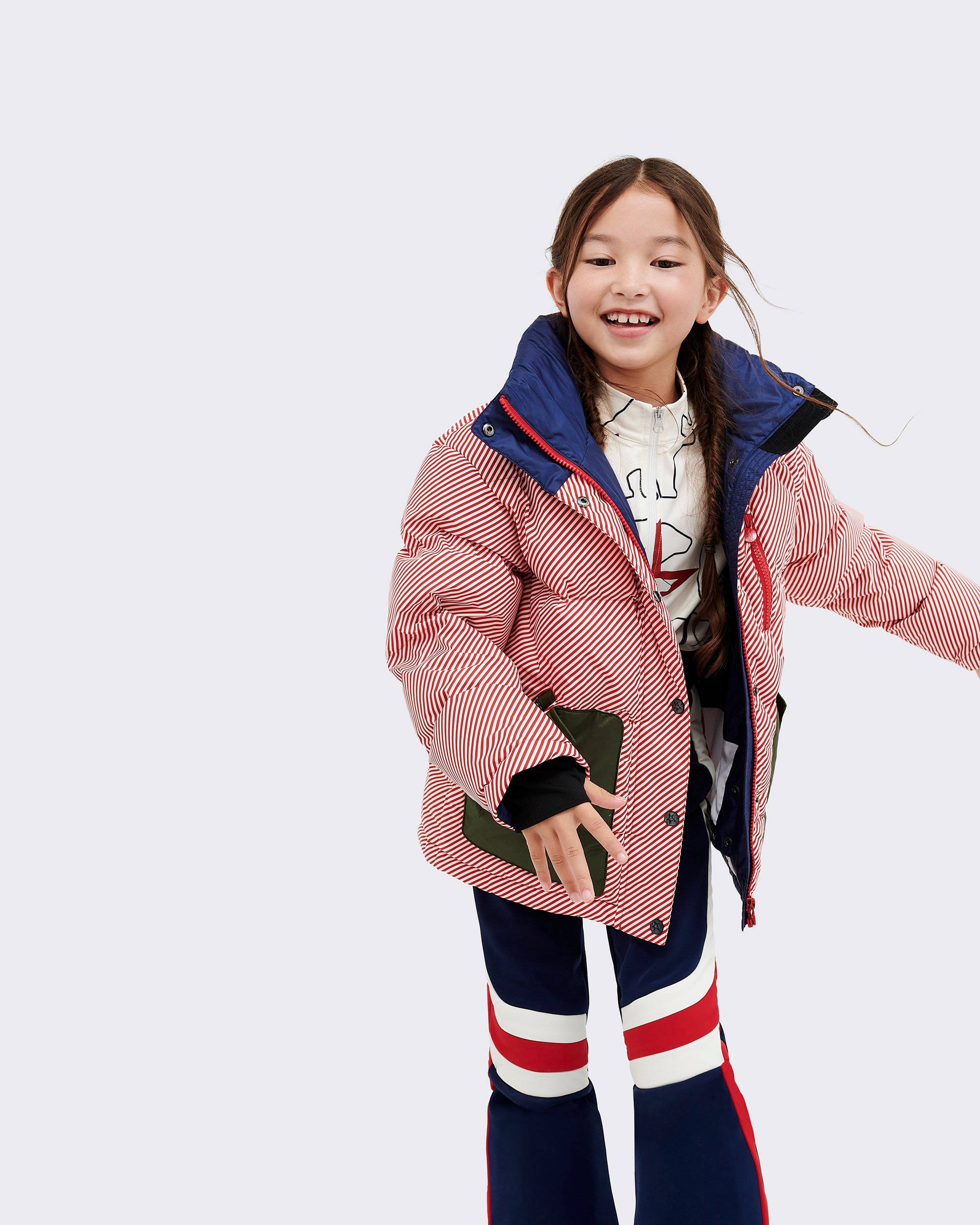 Perfect Moment 子供スキージャケット Pinstripe Quilted Jacket | Perfect Moment